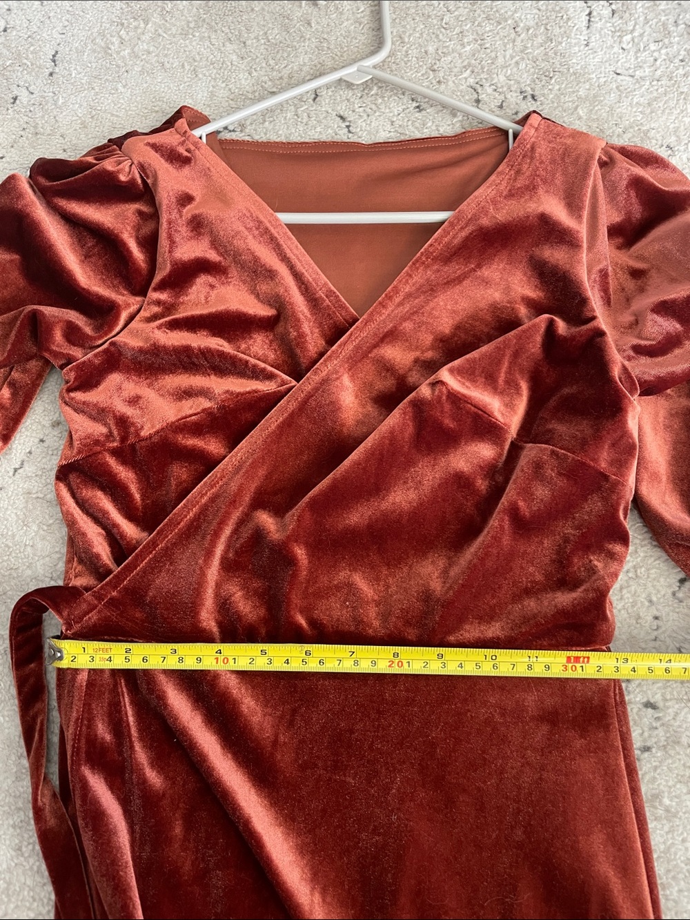Fall Velvet Wrap dress - Picture 13 of 17
